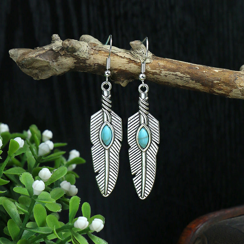 Silver-Tone Drop Earrings – Blue-Green Glow, 14 Styles – view 10