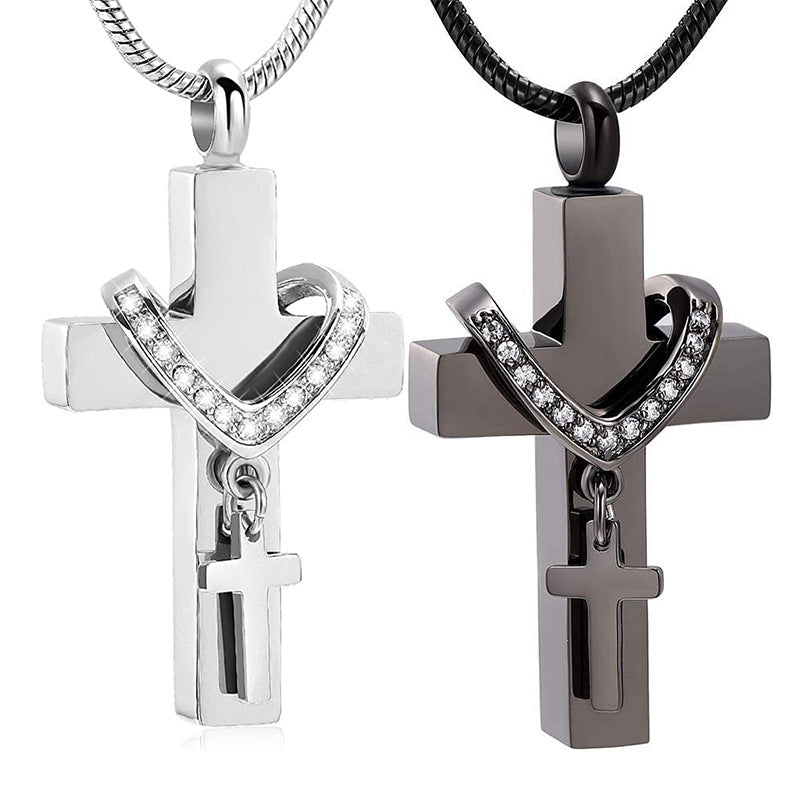 Double cross urn necklace – detail view 6