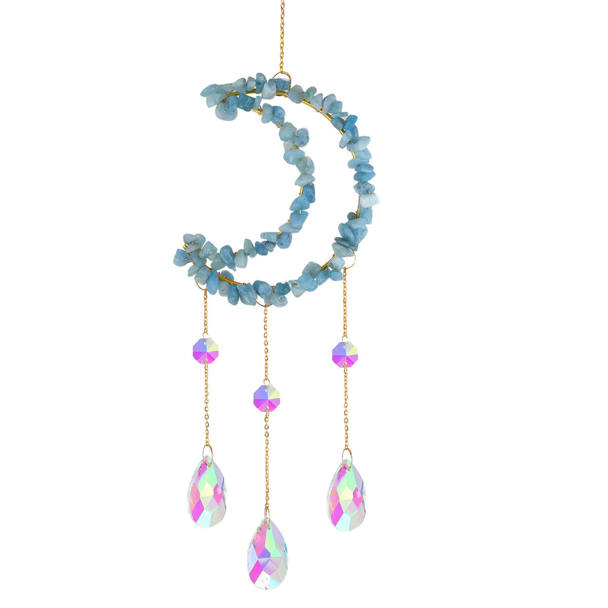 Crescent Moon Window Pendant – Celestial Suncatcher | Organic Truth — image 6