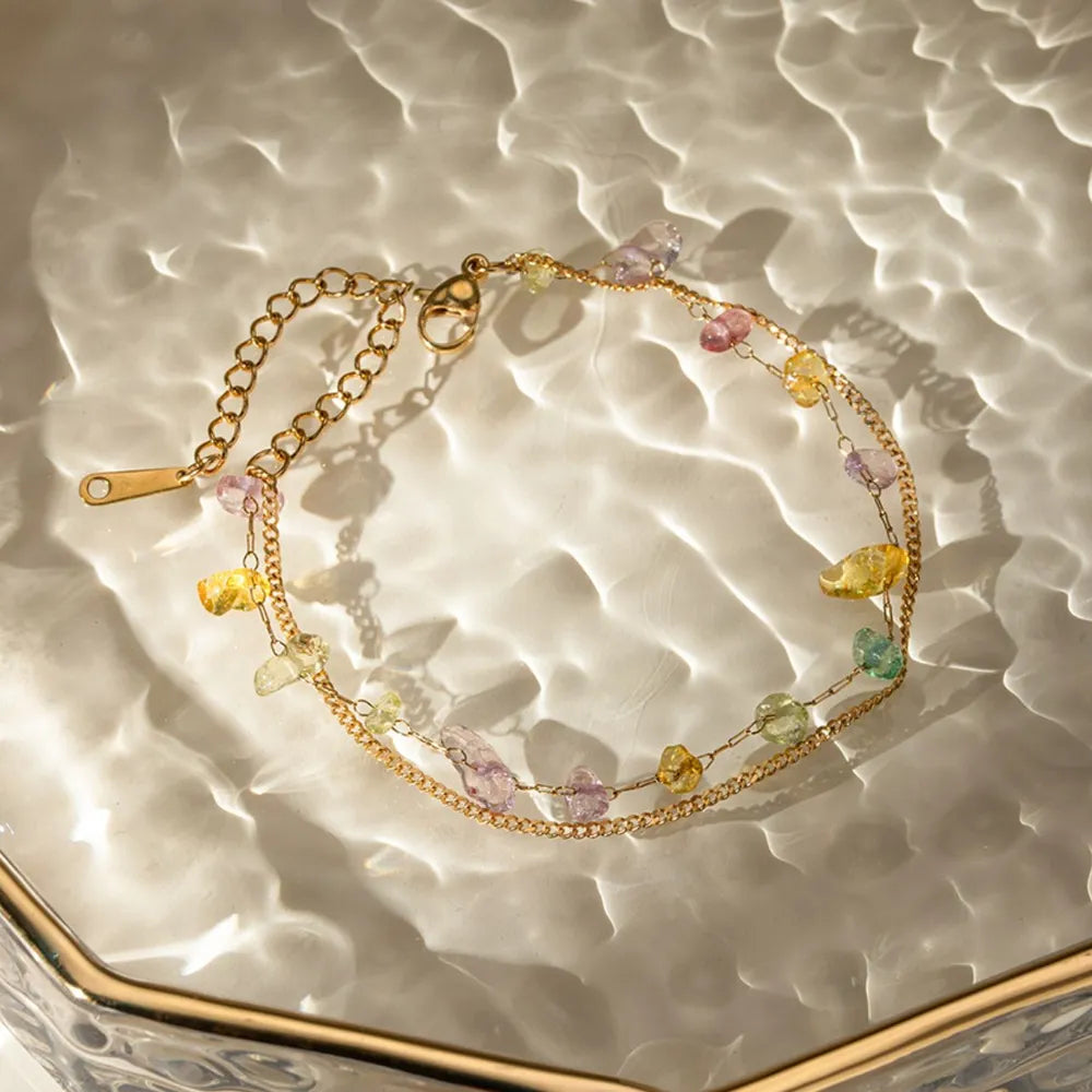 Organic Truth | Layered Gold-Plated Stone Bracelet — product photo 4 | Organic Truth