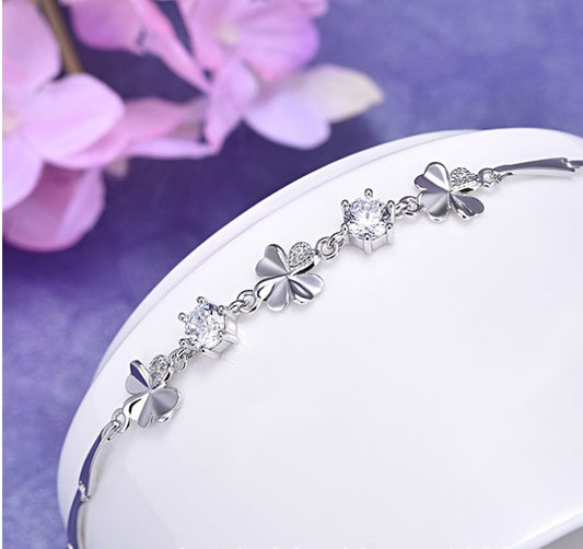 Purple Soft-Glow Tennis Bracelet – Silver-Tone — product photo 2 | Organic Truth