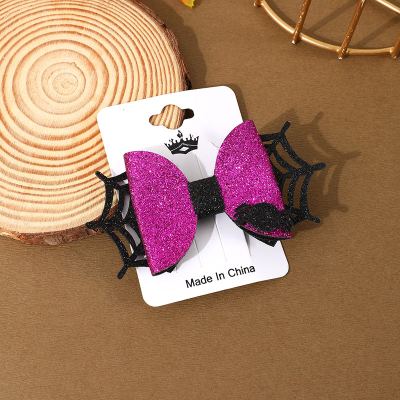 Halloween glitter bow hair clip – detail view 7