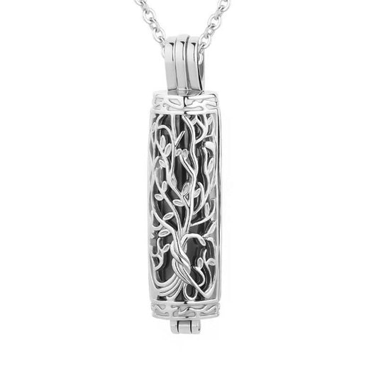 Cylinder urn necklace – Black