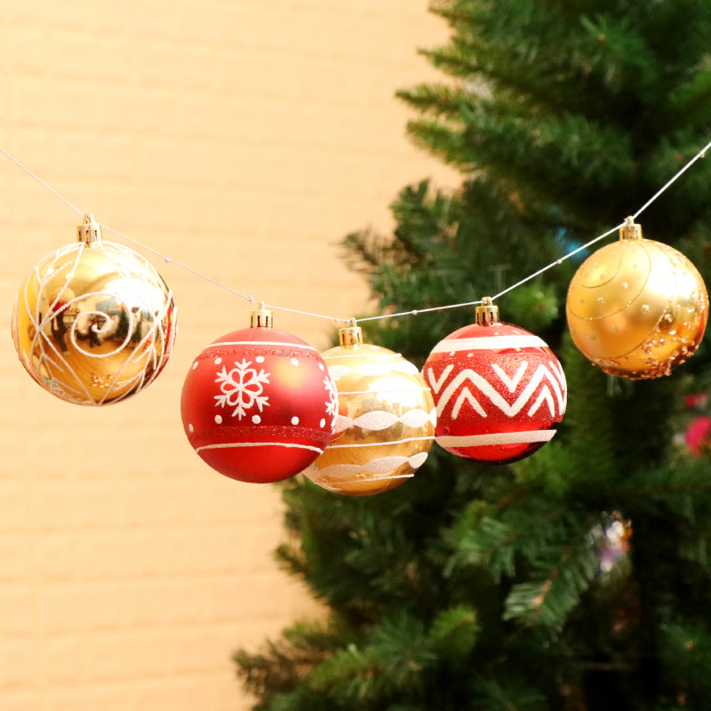 Painted Christmas Ball Ornaments – Set of 24 – view 2