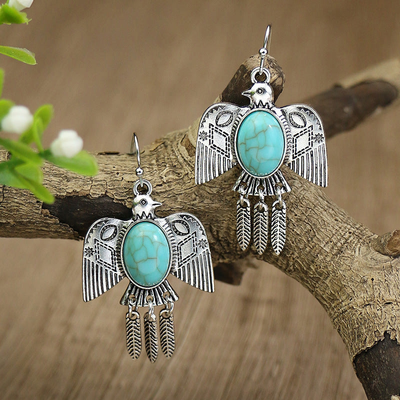 Silver-Tone Drop Earrings – Blue-Green Glow, 14 Styles – view 13