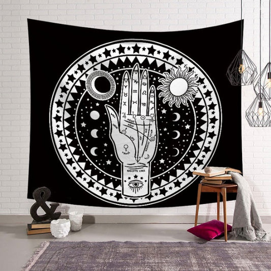 Sun, Moon & Hand Witchy Wall Tapestry — product photo 2 | Organic Truth