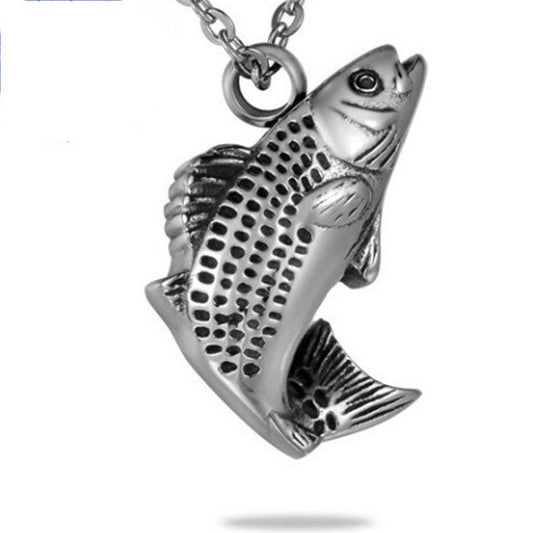 Fish urn necklace – detail view 1