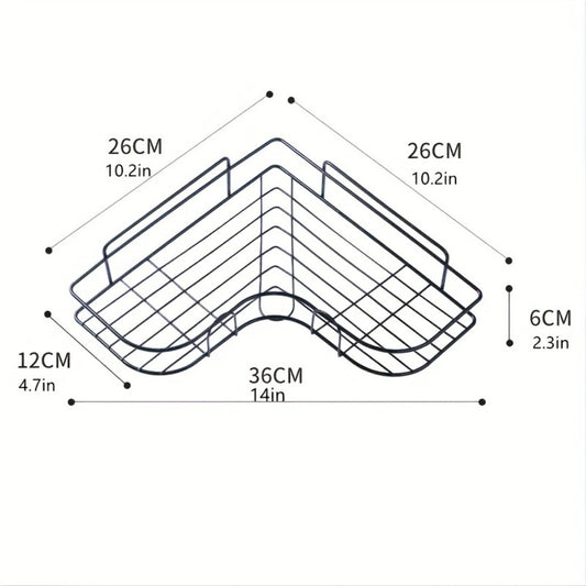 Corner Shower Shelf – Adhesive, No Drill – view 2