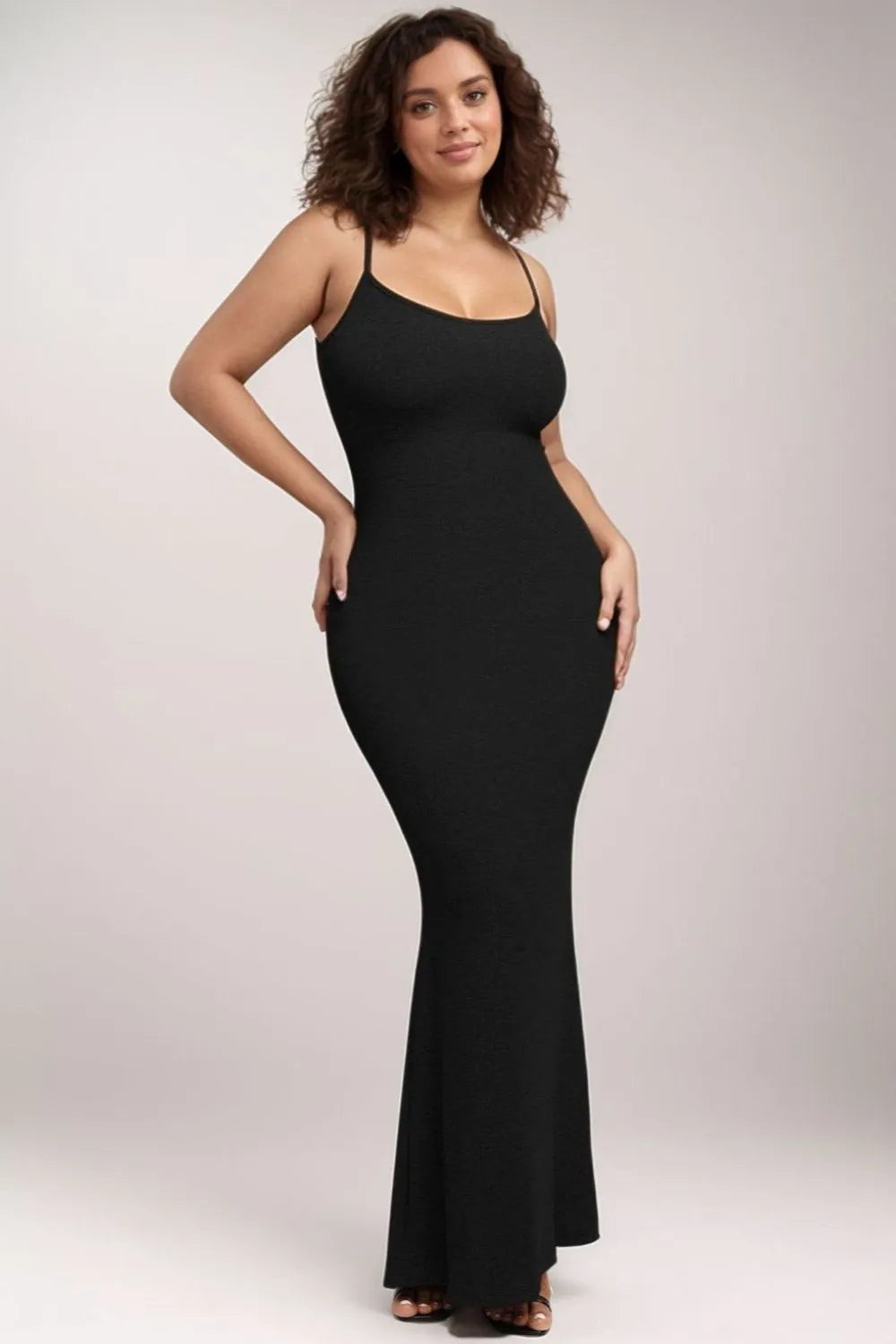 Sleeveless supportive-fit maxi dress — view 2 | Organic Truth