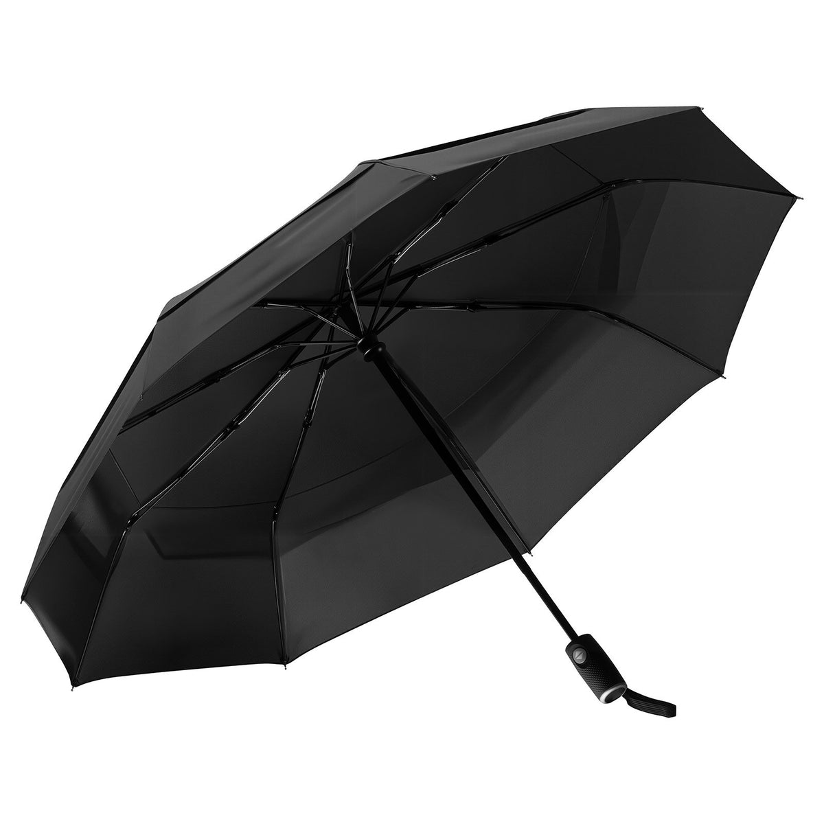 Compact automatic travel umbrella: Compact Automatic Travel Umbrella, Black
