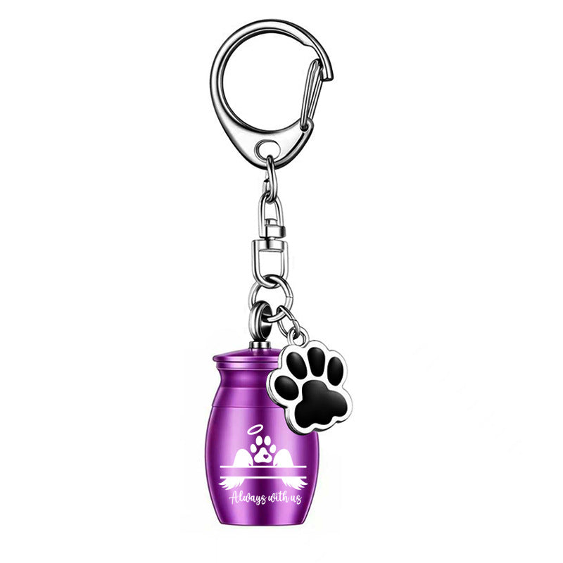 Pet urn keychain – Purple