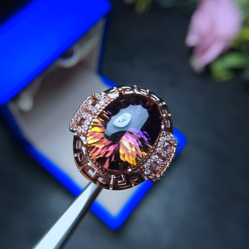 Purple Soft-Glow Statement Ring – Style 2 — product photo 2 | Organic Truth