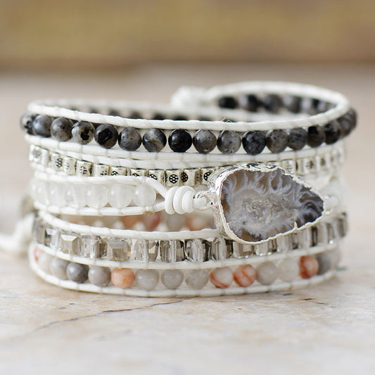 Ivory Layered Stone Bracelet — product photo 2 | Organic Truth