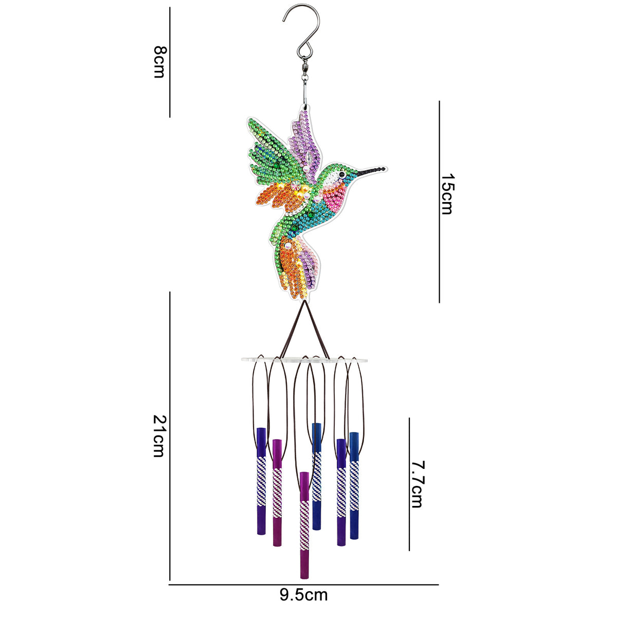 DIY Diamond Painting Suncatcher Wind Chime — product photo 12 | Organic Truth