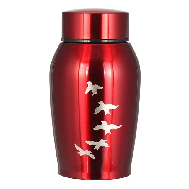 Pet Urn for Ashes – Flying Birds Metal, 14 cm
