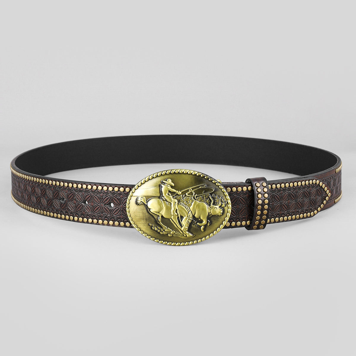 Longhorn Studded Western Belt – 4 Buckle Styles – view 10