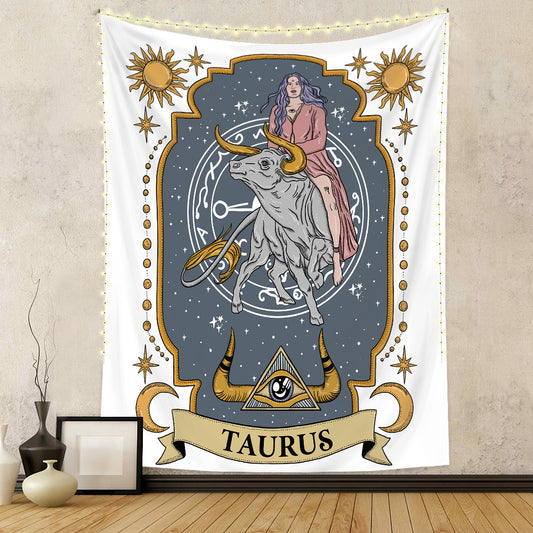 Zodiac Skull Tarot Wall Tapestry — product photo 2 | Organic Truth