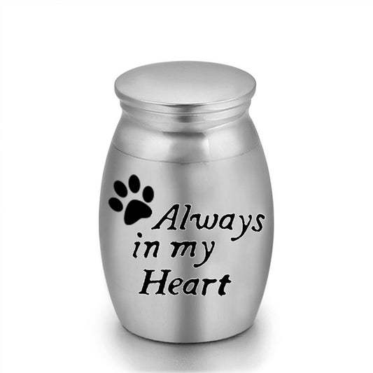 Keepsake Urn for Ashes – Tiny Steel Charm Jar, 25 × 16 mm – view 2