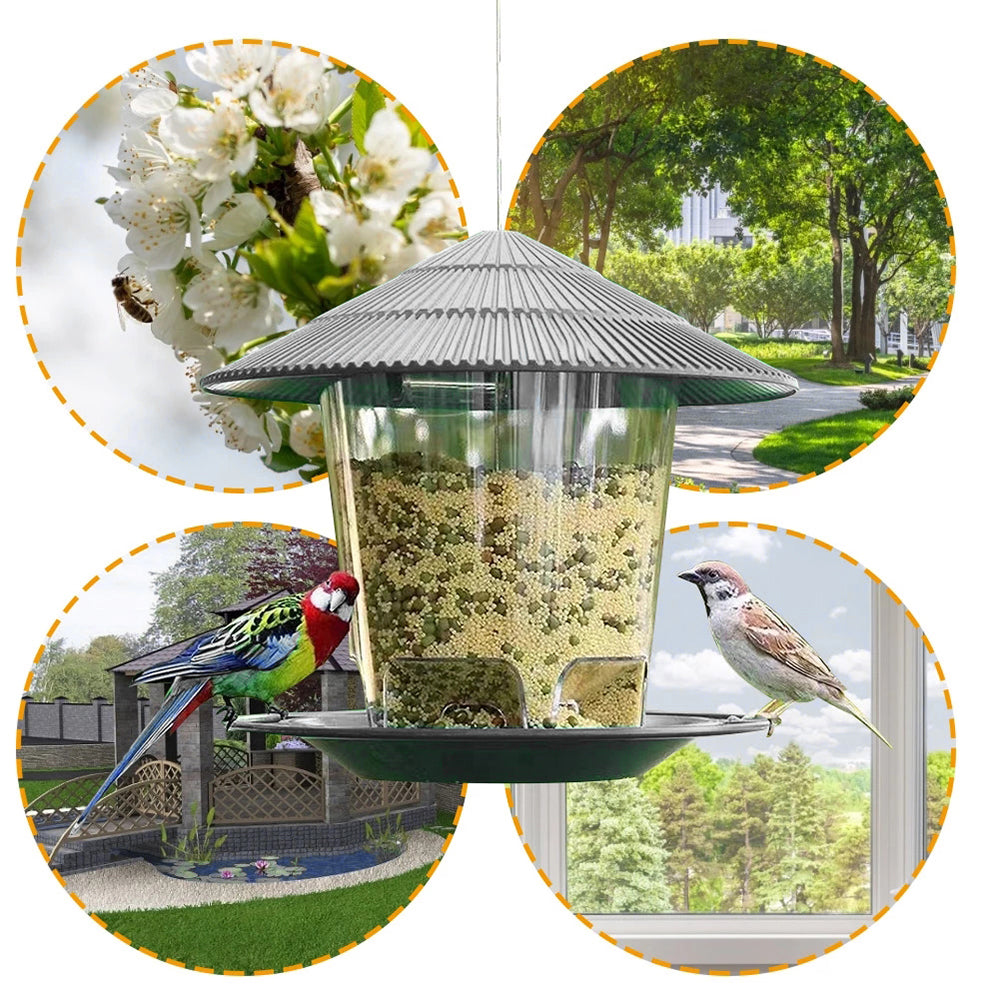 Hexagon Roof Hanging Bird Feeder – view 5