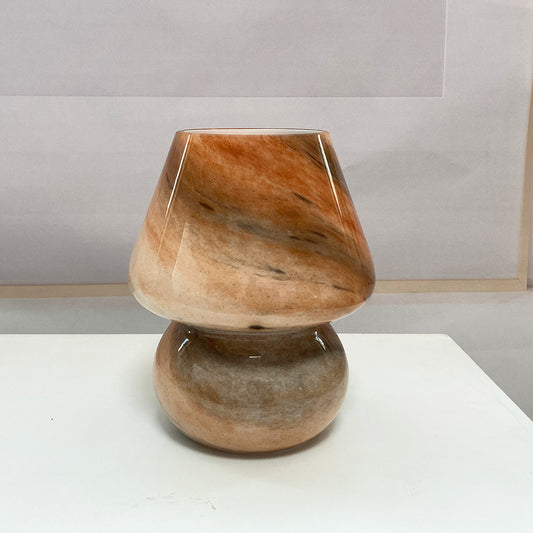 Art Glass Mushroom Table Lamp — Warm Glow — product photo 2 | Organic Truth