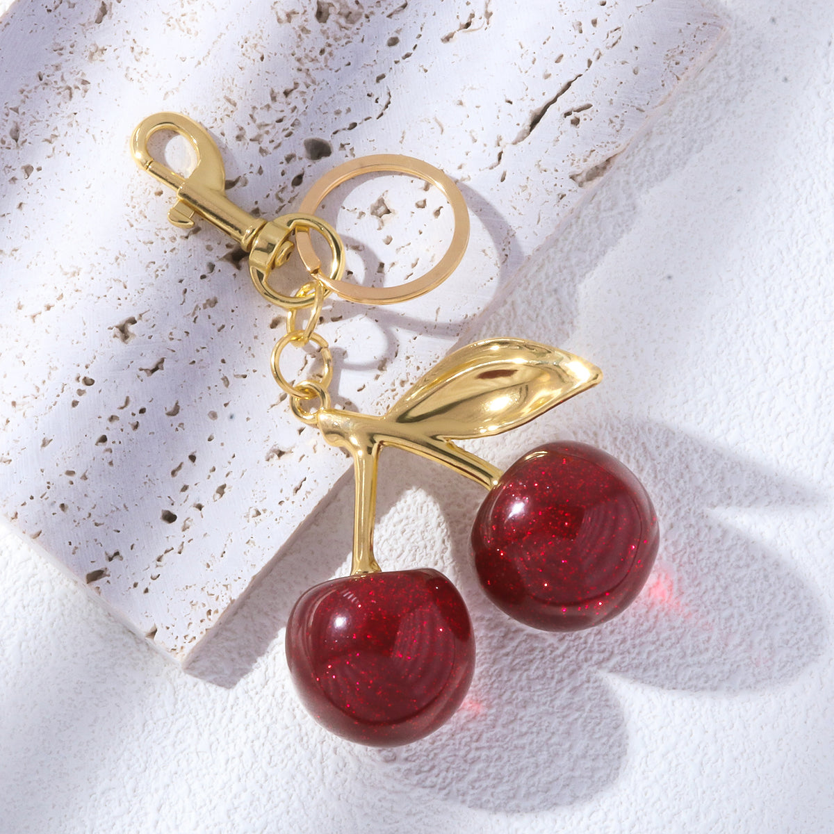 Glitter Cherry Bag Charm Keychain – 8 Styles