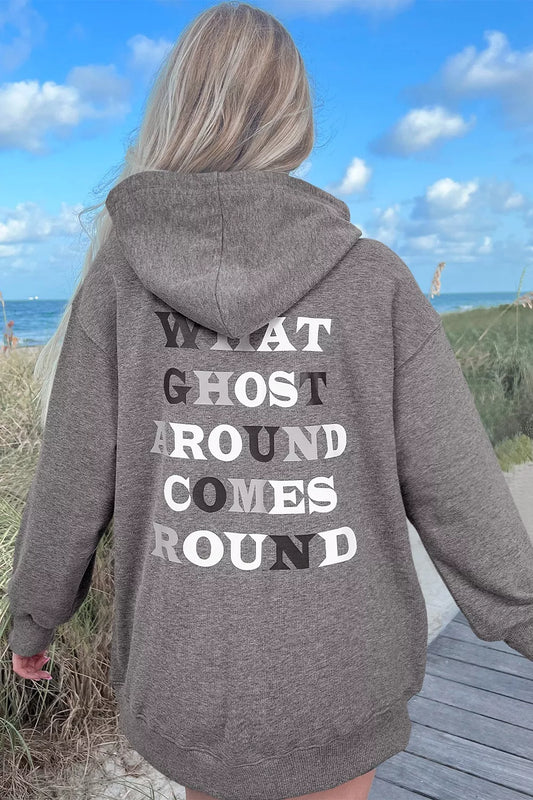 Halloween Ghost Hoodie — Oversized Mineral Wash — product photo 2 | Organic Truth