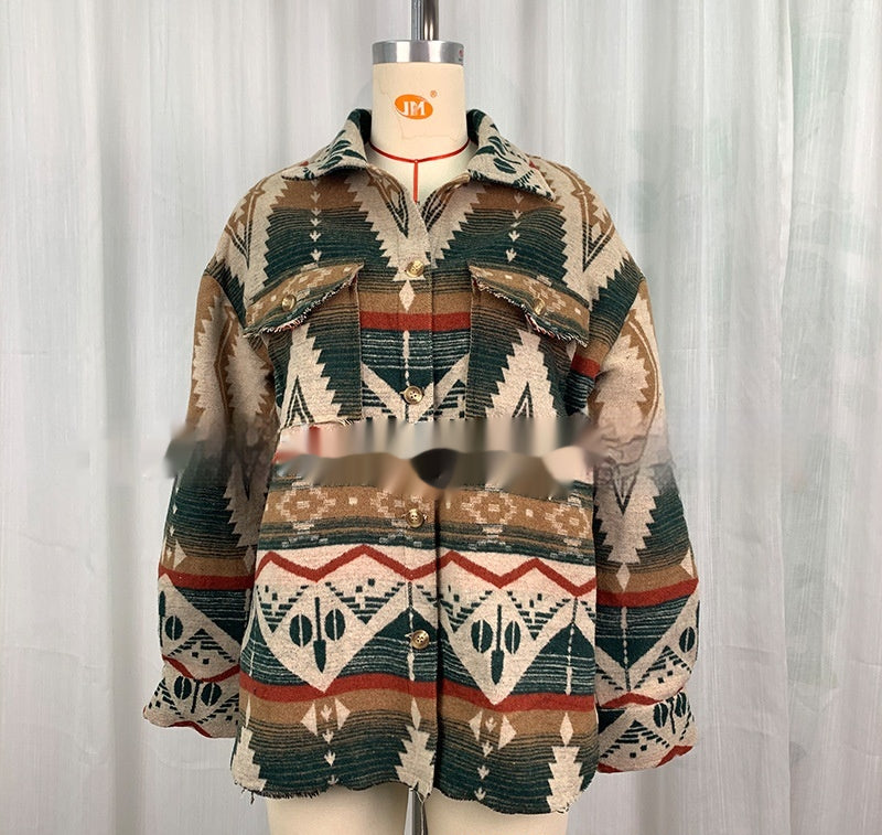 Southwestern-Pattern Coat – Women's Western Retro, 3 Colors – view 5