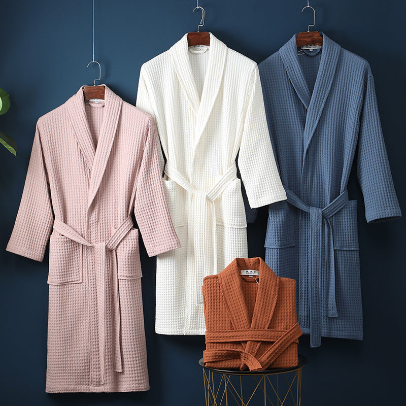 Cotton Waffle Bathrobe – 9 Colors
