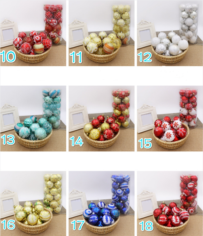 Painted Christmas Ball Ornaments – Set of 24 – view 4