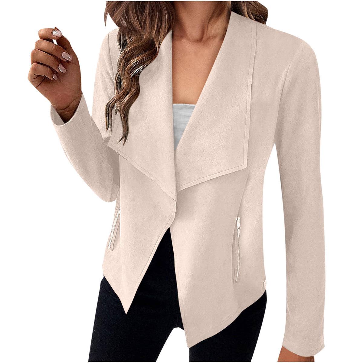 Faux Suede Jacket – Women's Classic Short, 10 Colors – view 6