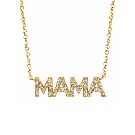 Sparkle MAMA Letter Necklace – Gold-Tone Mama Gift – view 5