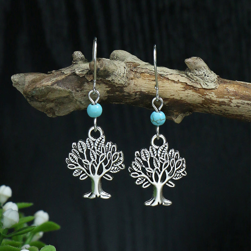 Silver-Tone Drop Earrings – Blue-Green Glow, 14 Styles – view 8
