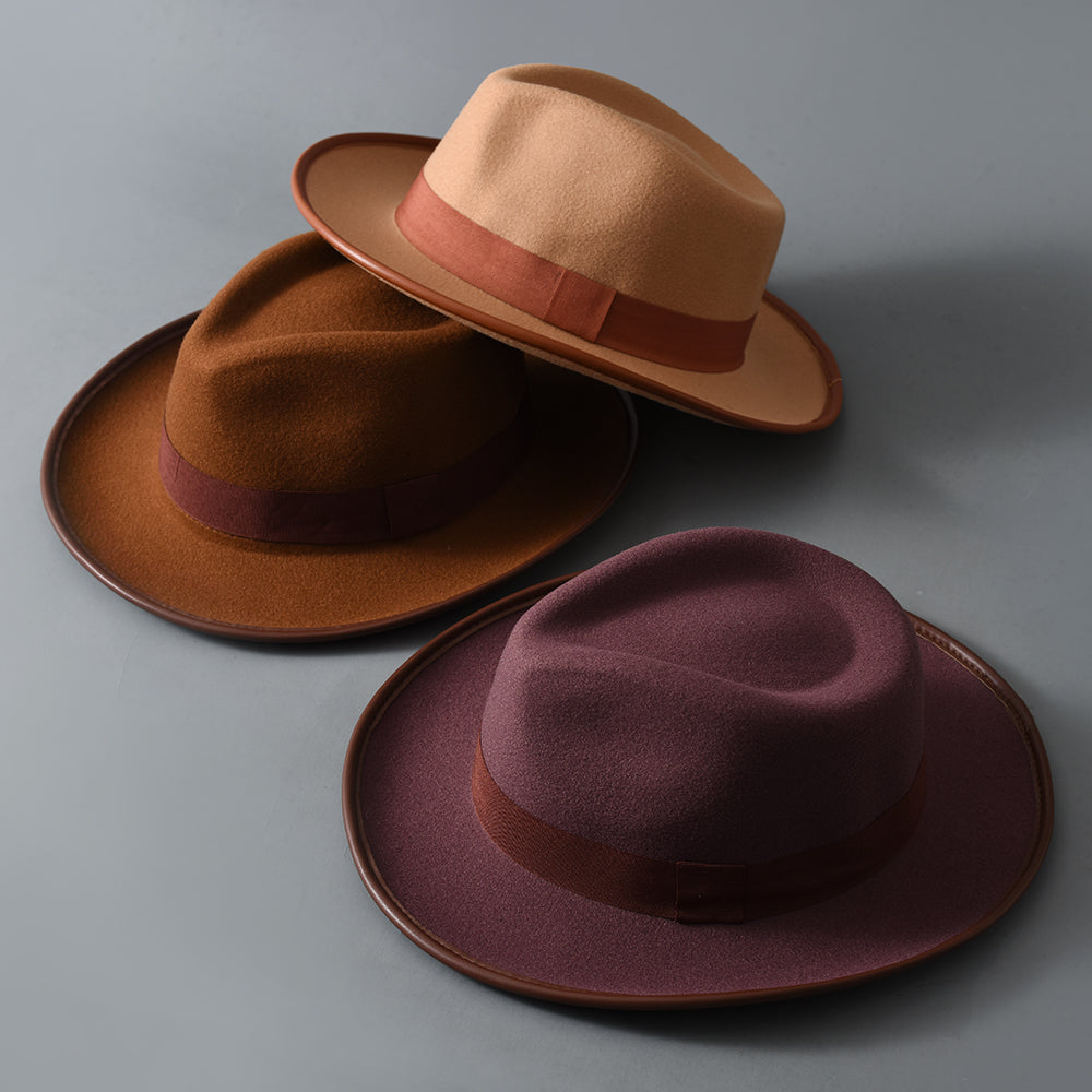 Wide-Brim Fedora Hat – 7 Colors