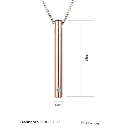 Cylinder urn necklace for ashes – detail view 1