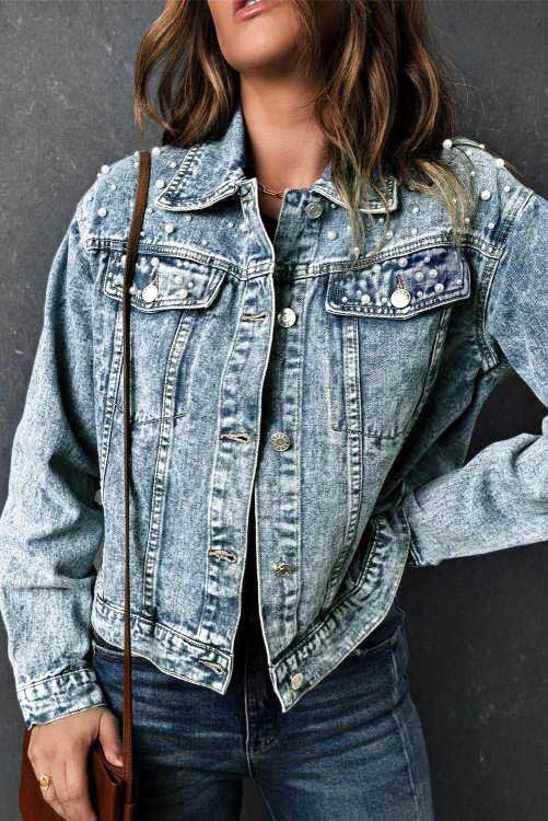 Denim Western Jacket – Women's Patchwork, Up to 5XL – view 6