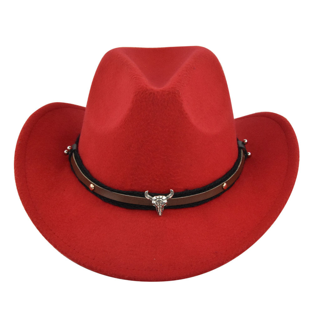 Western Cowboy Hat with Steer-Head Band – 12 Colors – view 5