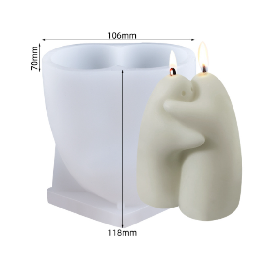 Embracing Figures Silicone Candle Mold – view 7