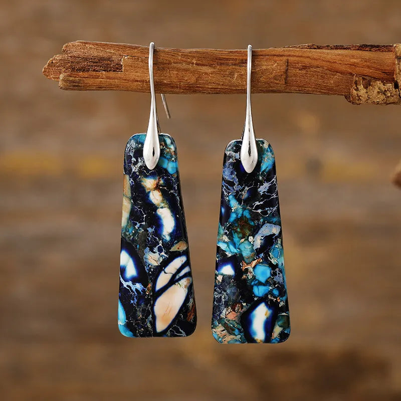 Stone & Copper Drop Earrings — product photo 6 | Organic Truth