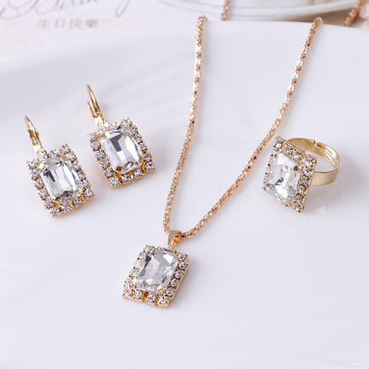Square pendant jewelry set – detail view 9