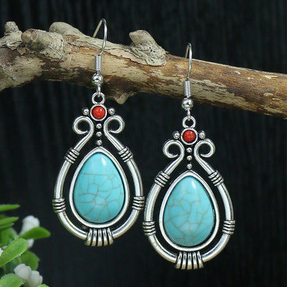 Silver-Tone Drop Earrings – Blue-Green Glow, 14 Styles – view 5
