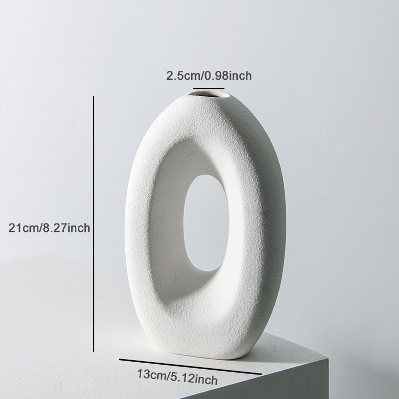 Matte Ceramic Hollow Vase – 4 Shapes – view 4