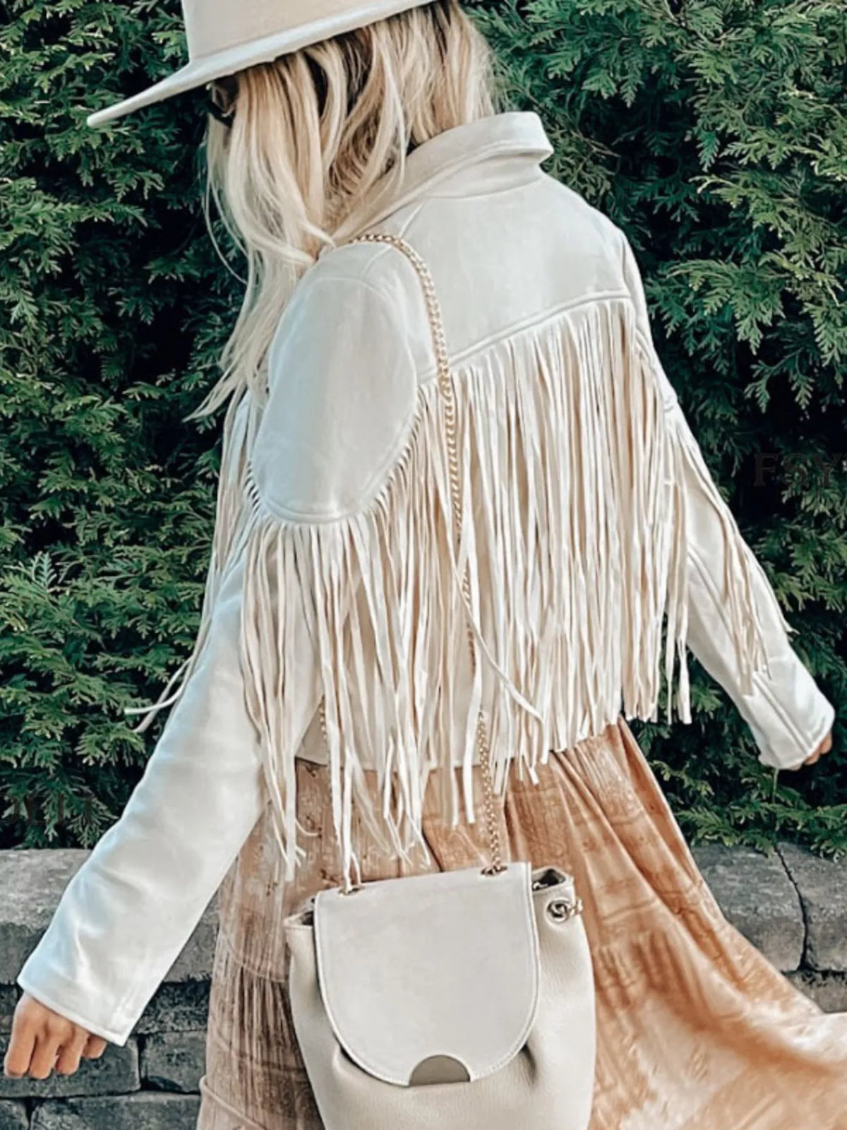 Cropped Fringe Jacket Open Front — view 2