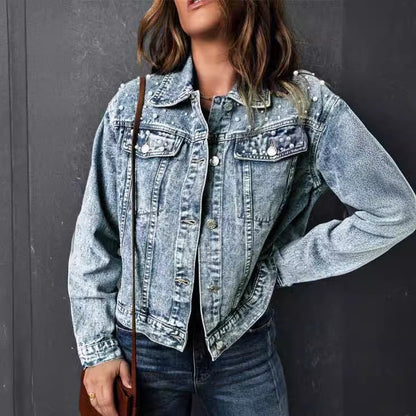 Denim Western Jacket – Women's Patchwork, Up to 5XL – view 2