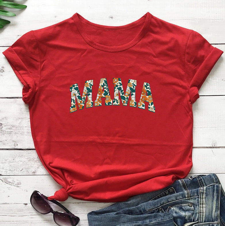 Leopard MAMA Letter Tee – Mama Gift T-Shirt – view 2