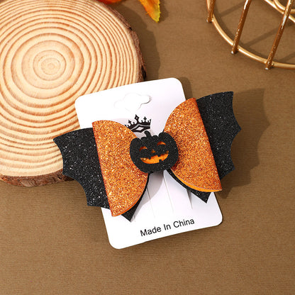 Halloween glitter bow hair clip – detail view 11