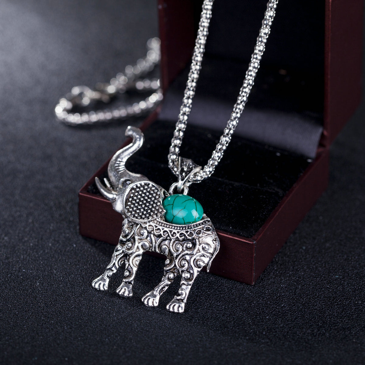 Elephant Jewelry Set – Necklace, Earrings & Bracelet – view 3