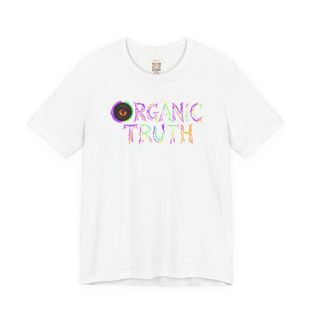 Lightning Eye cotton tee in white, front