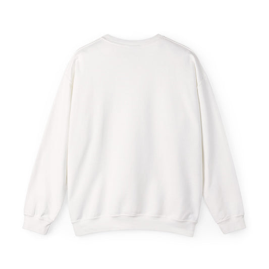 Gold Fire Logo crewneck sweatshirt in white, back