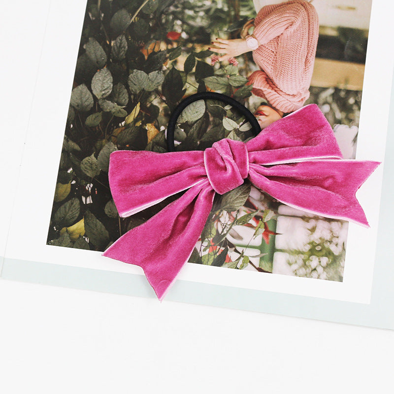 Velvet Bow – Clip, Barrette or Hair Tie – view 6
