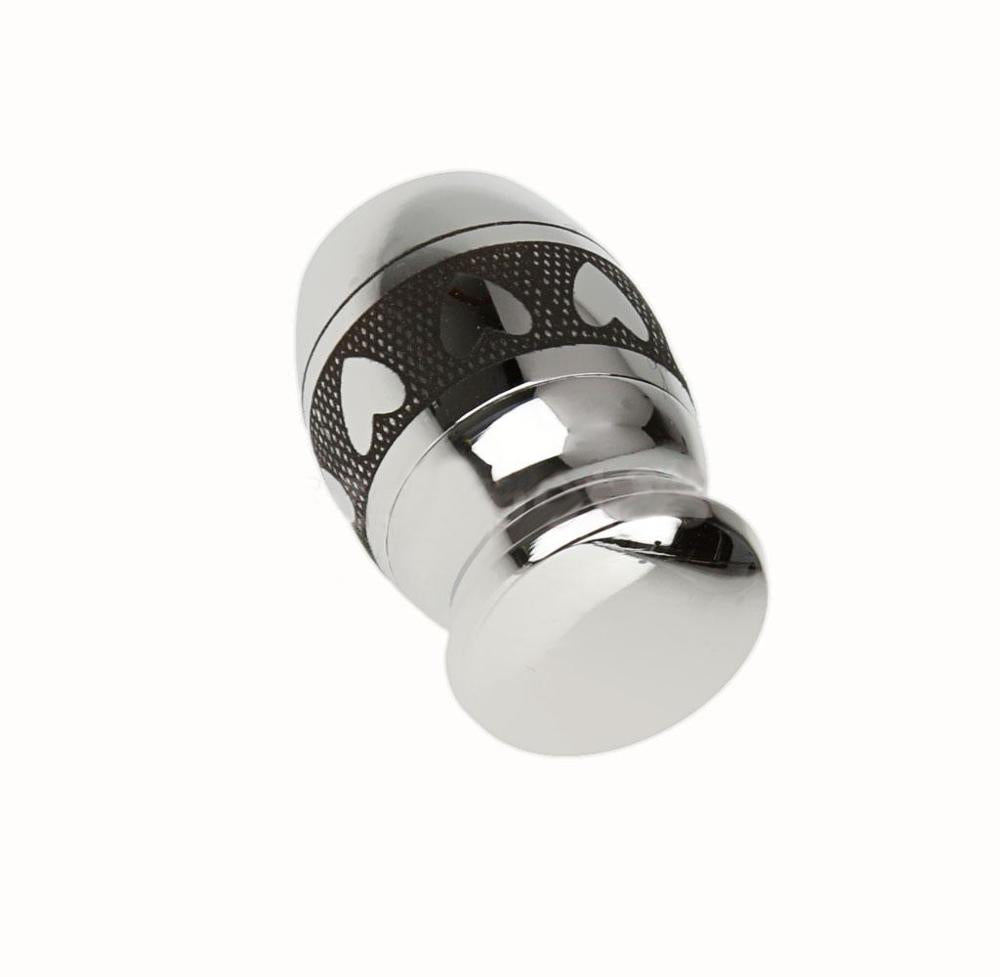 Heart Band Mini Cremation Urn – Stainless Steel – detail view 3
